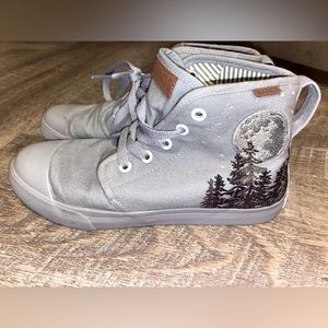 BANGS Moon Stitched Design High Top Sneakers SZ 6.5